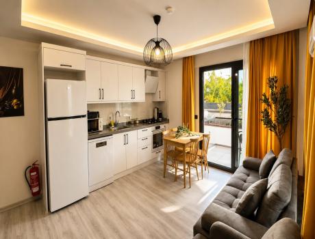 Fethiye Equipped Kitchen, 1+1 Living Rooms - 1 - Living Rooms and Kitchens