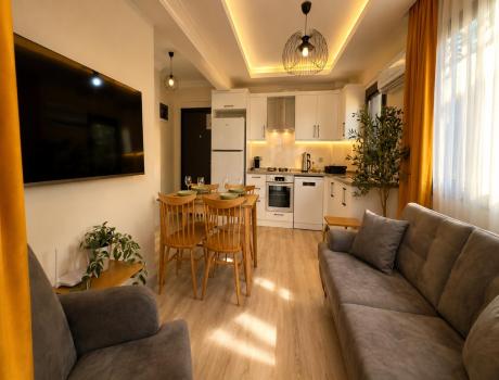 Fethiye Quality Holiday Recommendation, 1+1 Living Rooms - 1 - One Bedroom Suite Apartment