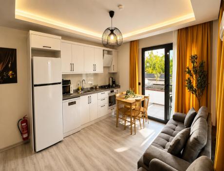 Fethiye Quality Holiday Recommendation, 1+1 Living Rooms - 1 - One Bedroom Suite Apartment